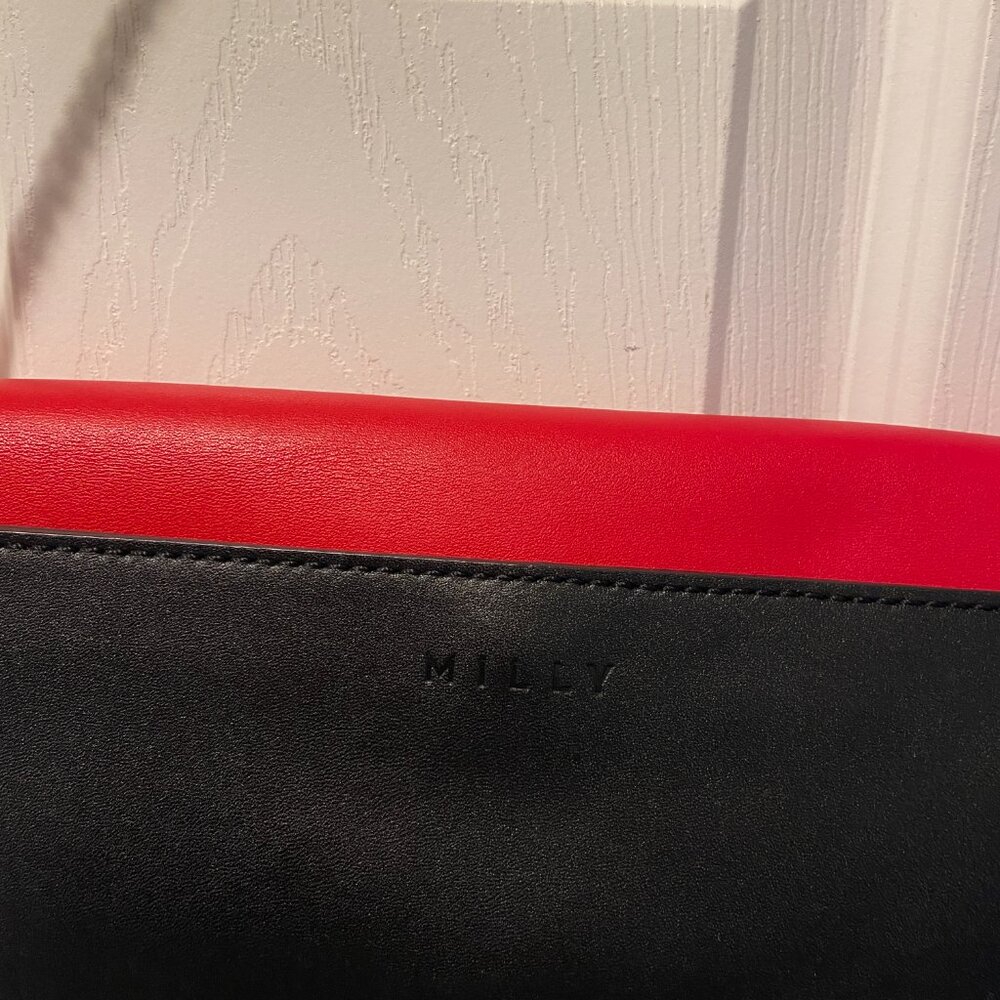 Milly Leopard, Red, and Black Leather Purse - Picture 5 of 10